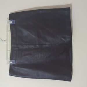 Old Navy Y2K Women's Size 10 Genuine Leather Black Skirt